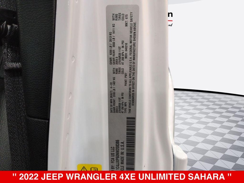 2022 Jeep Wrangler Unlimited Sahara 4xe