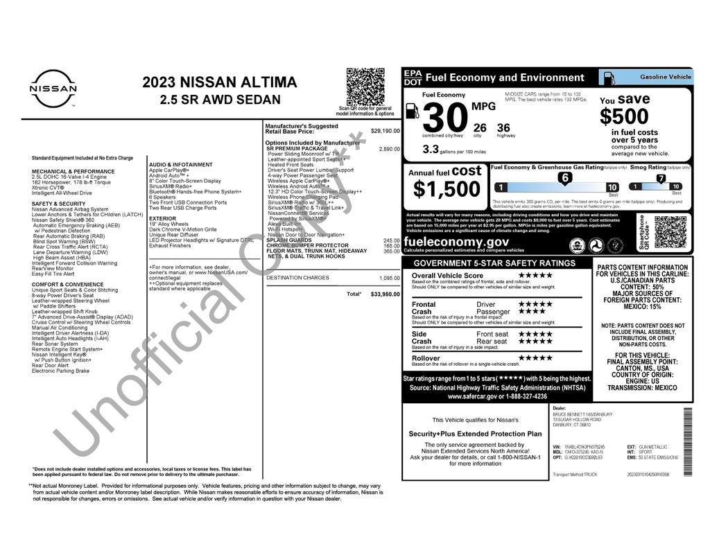 2023 Nissan Altima SR