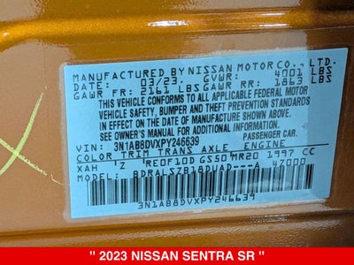 2023 Nissan Sentra SR