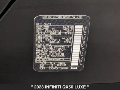 2023 INFINITI QX50 LUXE