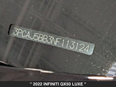 2022 INFINITI QX50 LUXE