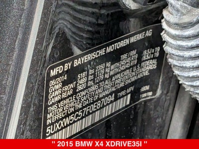 2015 BMW X4 xDrive35i