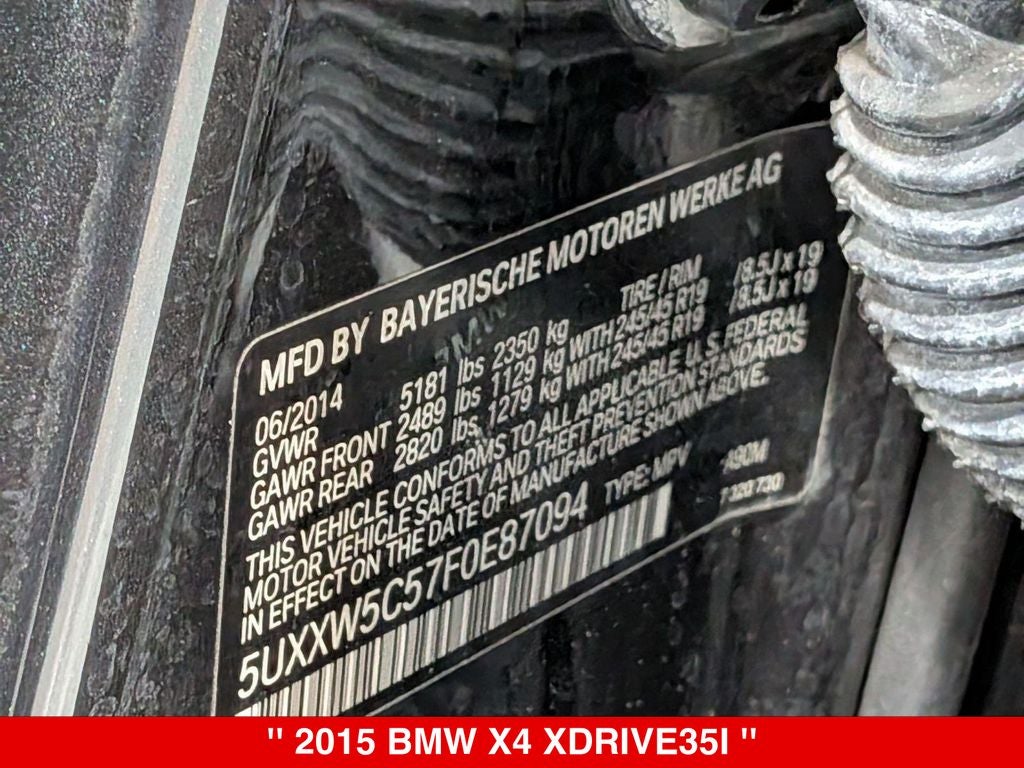 2015 BMW X4 xDrive35i