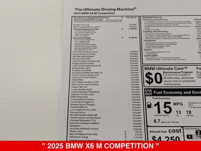 2025 BMW X6 M COMPETITION