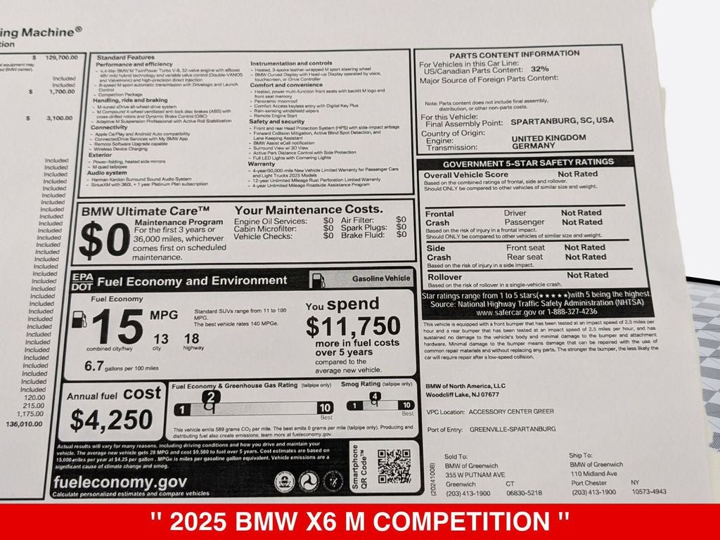 2025 BMW X6 M COMPETITION