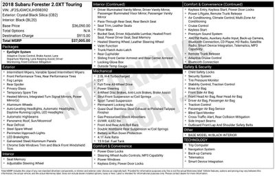 2018 Subaru Forester 2.0XT Touring