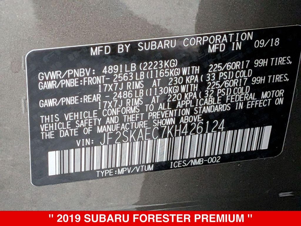 2019 Subaru Forester Premium