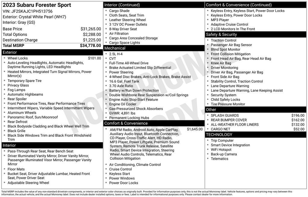 2023 Subaru Forester Sport