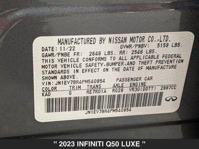 2023 INFINITI Q50 LUXE