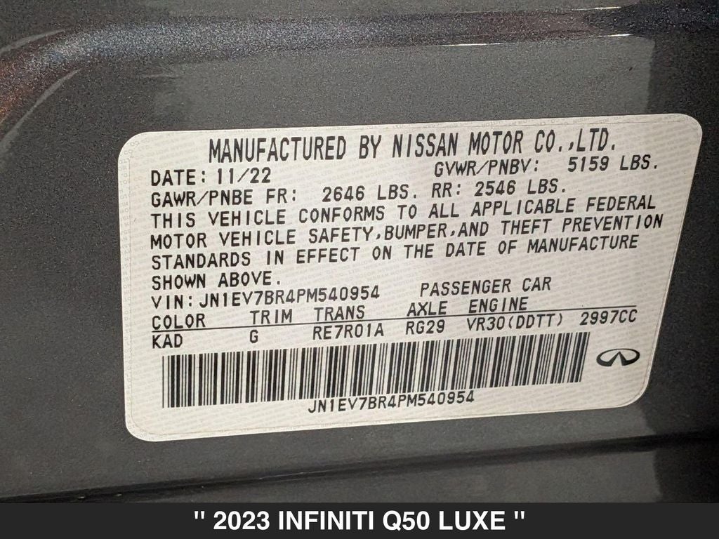 2023 INFINITI Q50 LUXE