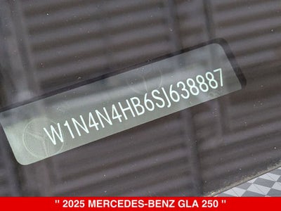 2025 Mercedes-Benz GLA GLA 250 4MATIC®