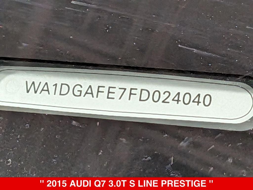 2015 Audi Q7 3.0T S line Prestige quattro