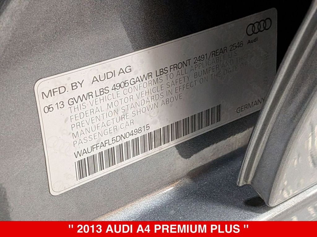 2013 Audi A4 2.0T Premium Plus quattro