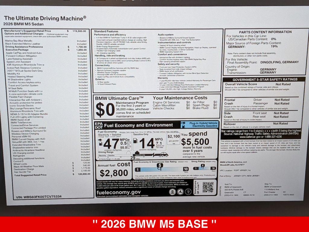 2026 BMW M5 Base