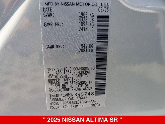 2025 Nissan Altima SR
