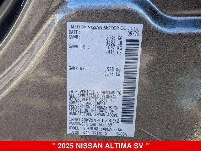 2025 Nissan Altima SV Special Edition