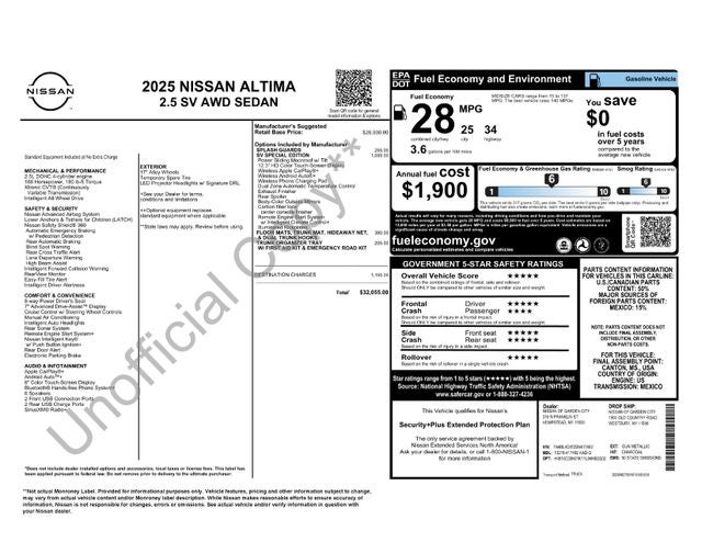 2025 Nissan Altima SV Special Edition
