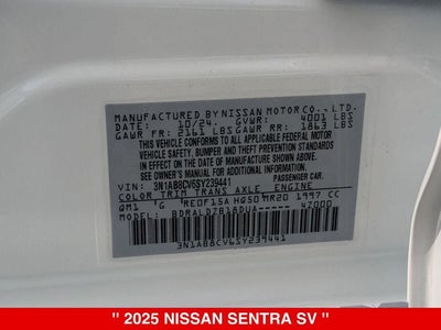 2025 Nissan Sentra SV