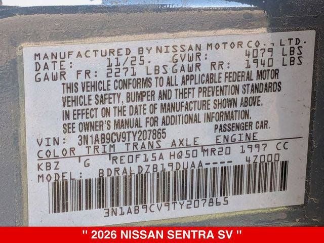 2026 Nissan Sentra SV