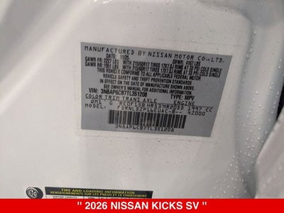 2026 Nissan Kicks SV