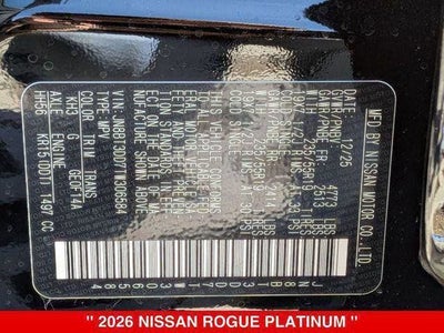 2026 Nissan Rogue Platinum