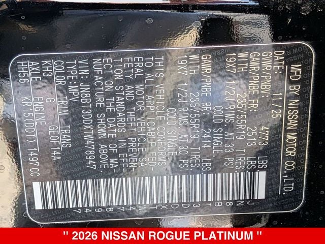 2026 Nissan Rogue Platinum