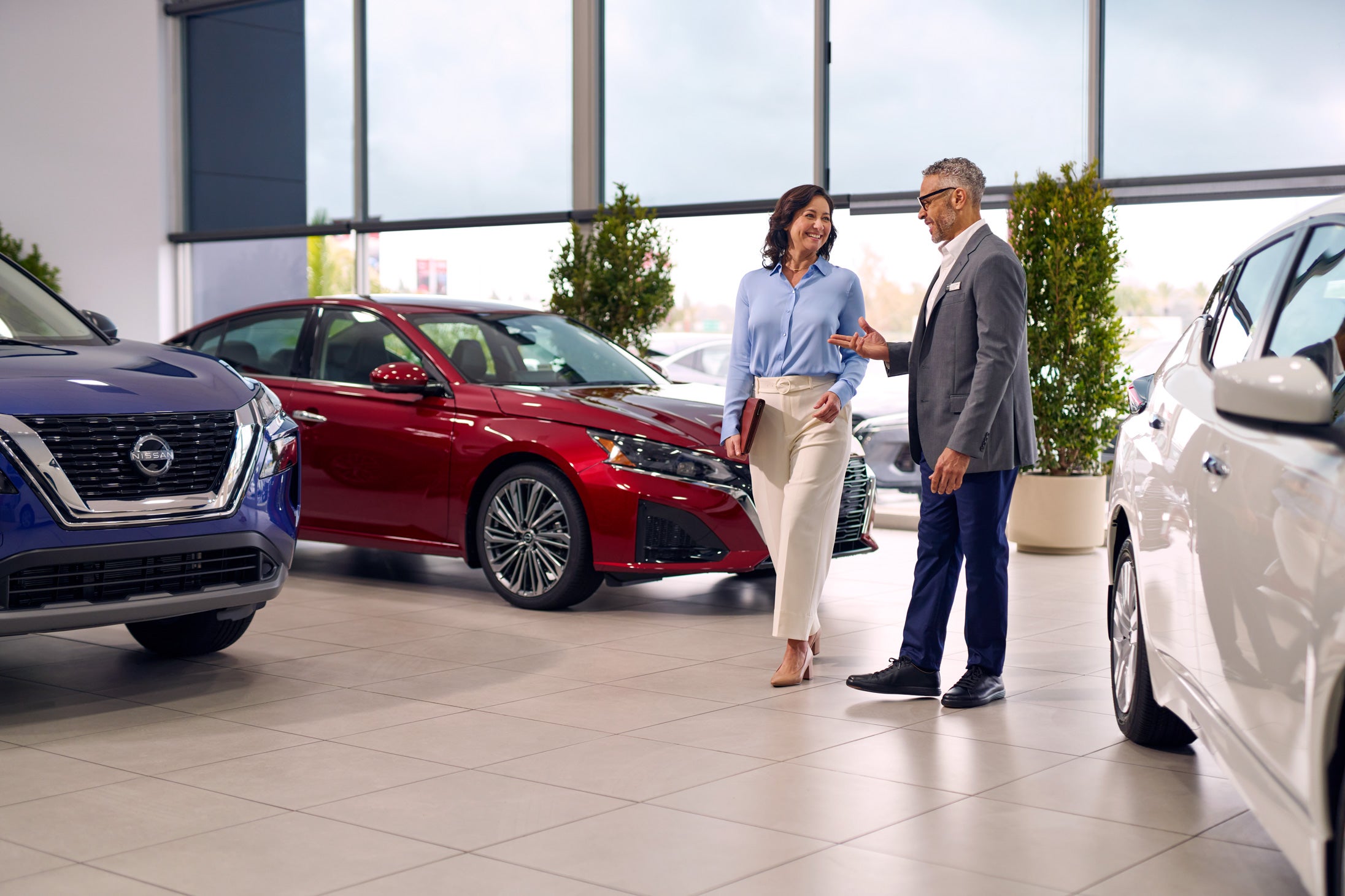Customer at Nissan Dealership