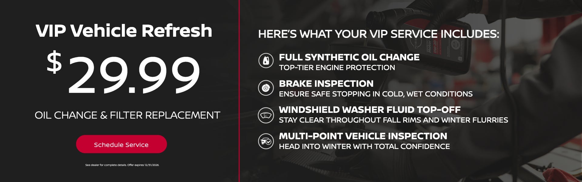 Complimentary winter inspection at Danbury Nissan in Danbury CT