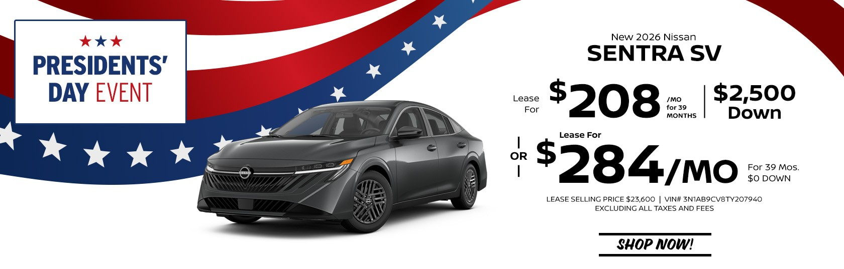 2026 Nissan Sentra SV in Danbury #ST