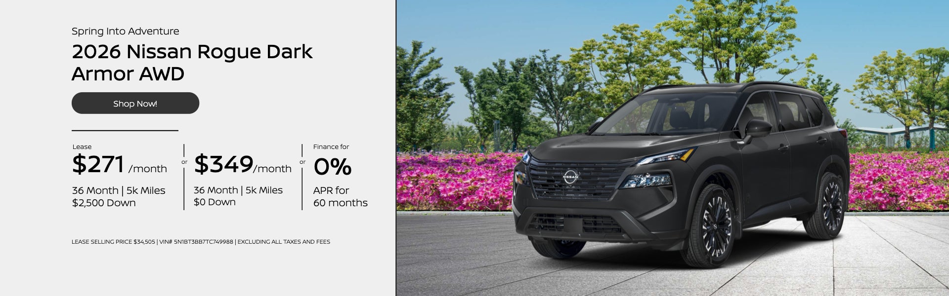 Spring Into Adventure 2026 Nissan Rogue Dark Armor AWD