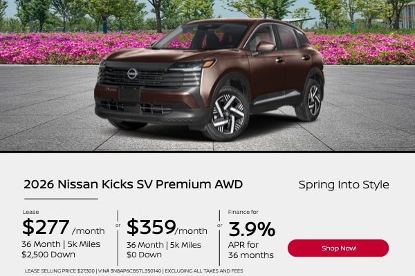 Spring Into Style 2026 Nissan Kicks SV Premium AWD