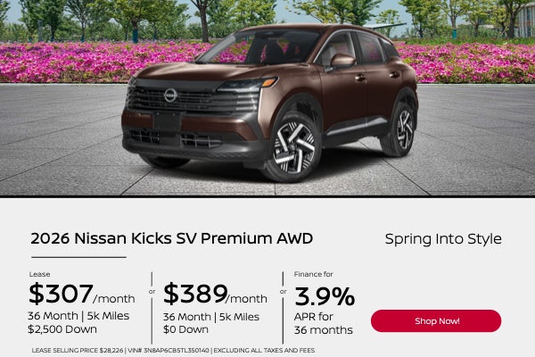 Spring Into Style 2026 Nissan Kicks SV Premium AWD