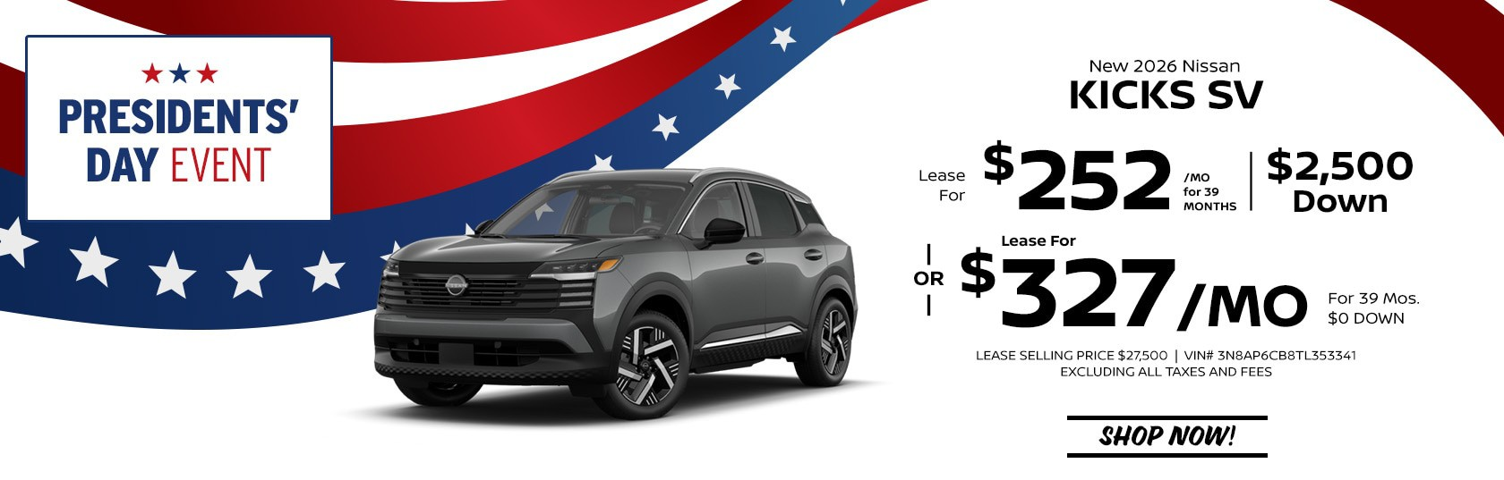 2026 Nissan Kicks SV in Danbury #ST